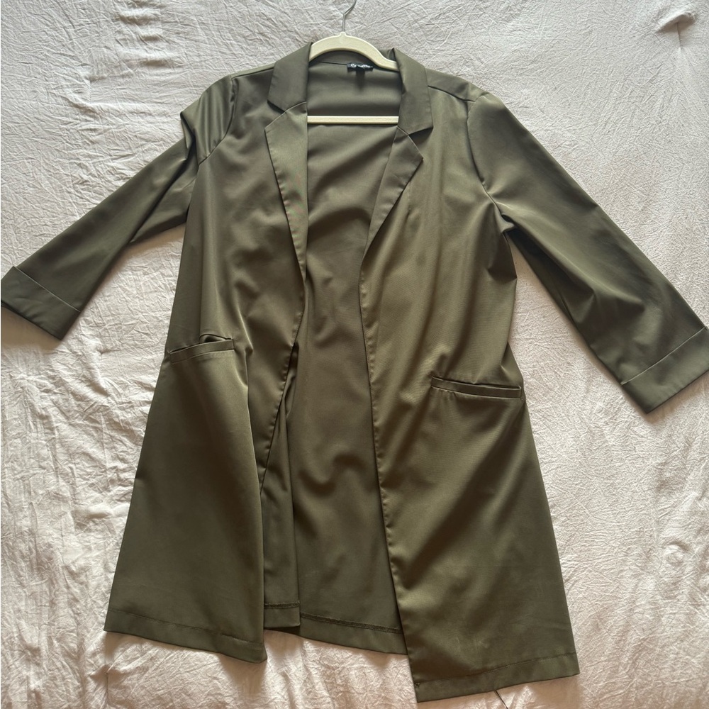 Women’s green blazer jacket